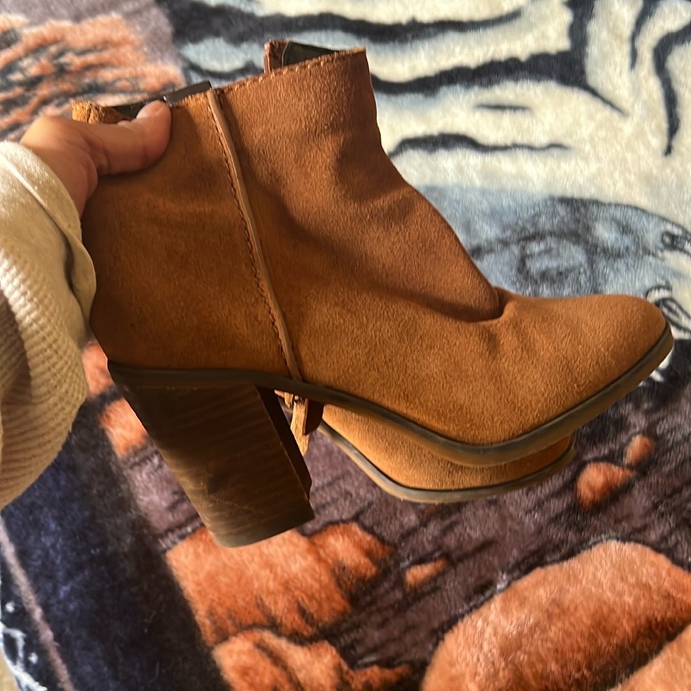 Aldo Brown Heeled Booties